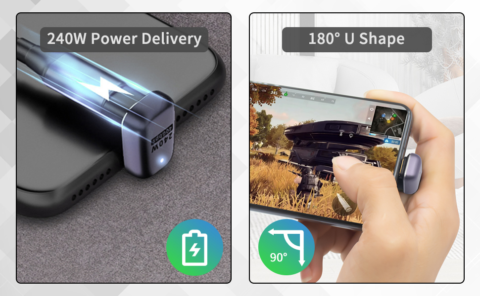 u shape usb c adapter