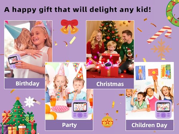 Kids Camera Instant Print for Boys and Girls,Christmas Birthday Gifts Toys for Toddler