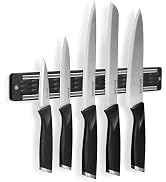 Diamosteel 6PCS Kitchen Knife Set with Magnetic Knife Holder for Wall, Ultra Sharp Knives Set for...