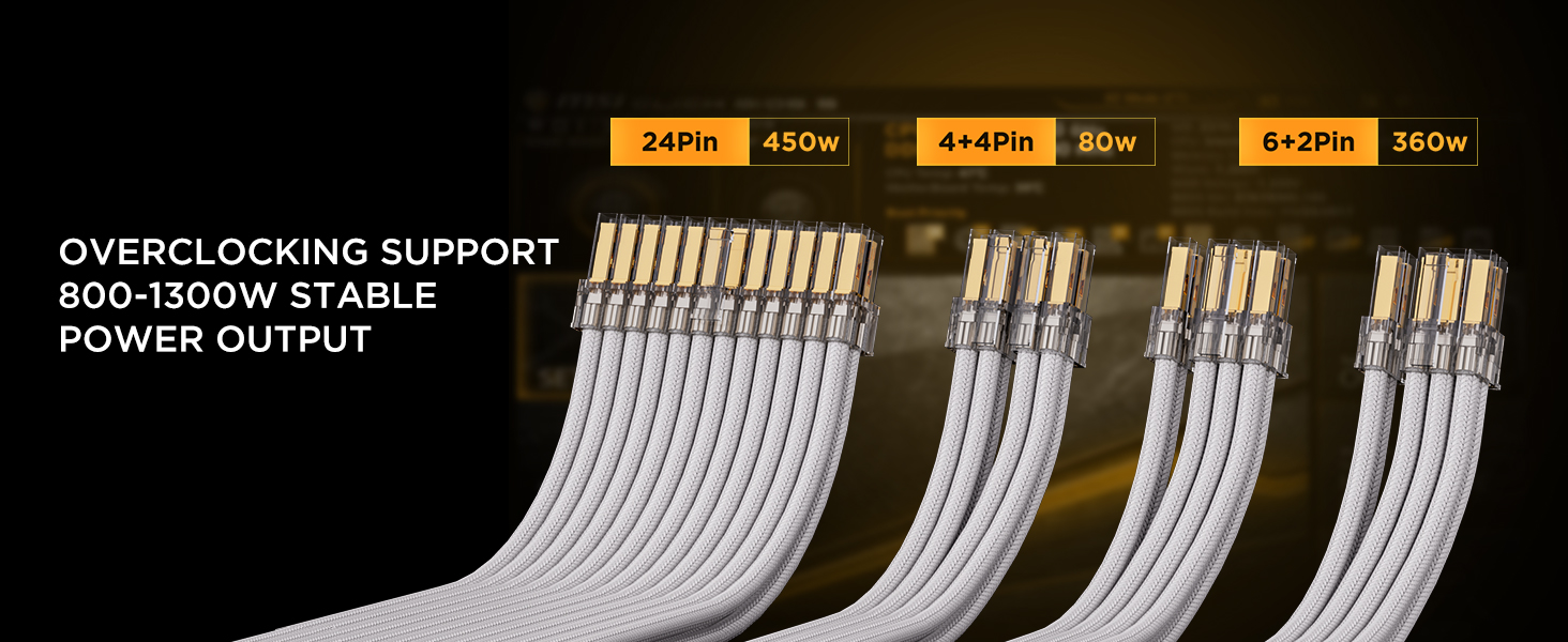 OVERCLOCKING SUPPORT 800-1300W STABLE POWER OUTPUT
