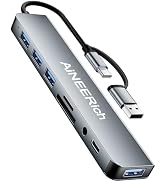 AiNEERich USB-C Hub,USB Extender Hub,8 in 1 USB-A Type-C Hub Extended 4 USB-A Port,1 Type C Port,...