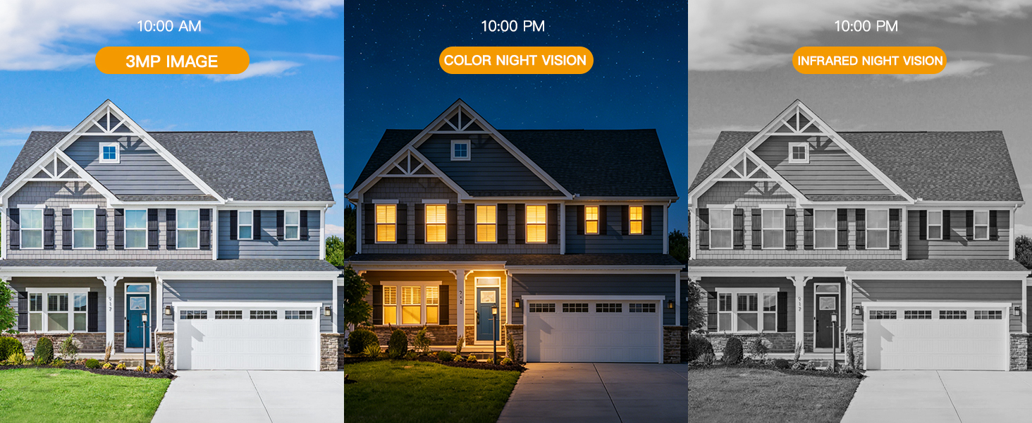 outside camera with color night vision