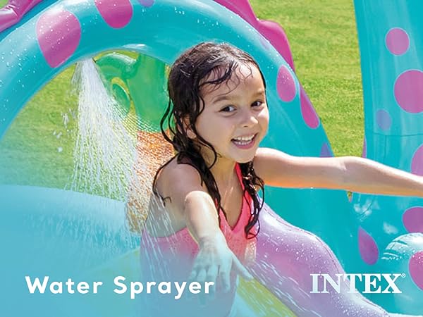 Intex 11ft x 7.5ft x 44in Dinoland Play Center Kiddie Inflatable Swimming Pool Caro2