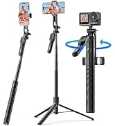 ORICO 69" Phone Tripod, Selfie Stick Tripod for iPhone with Wireless Remote Control, 360° Rotatab...