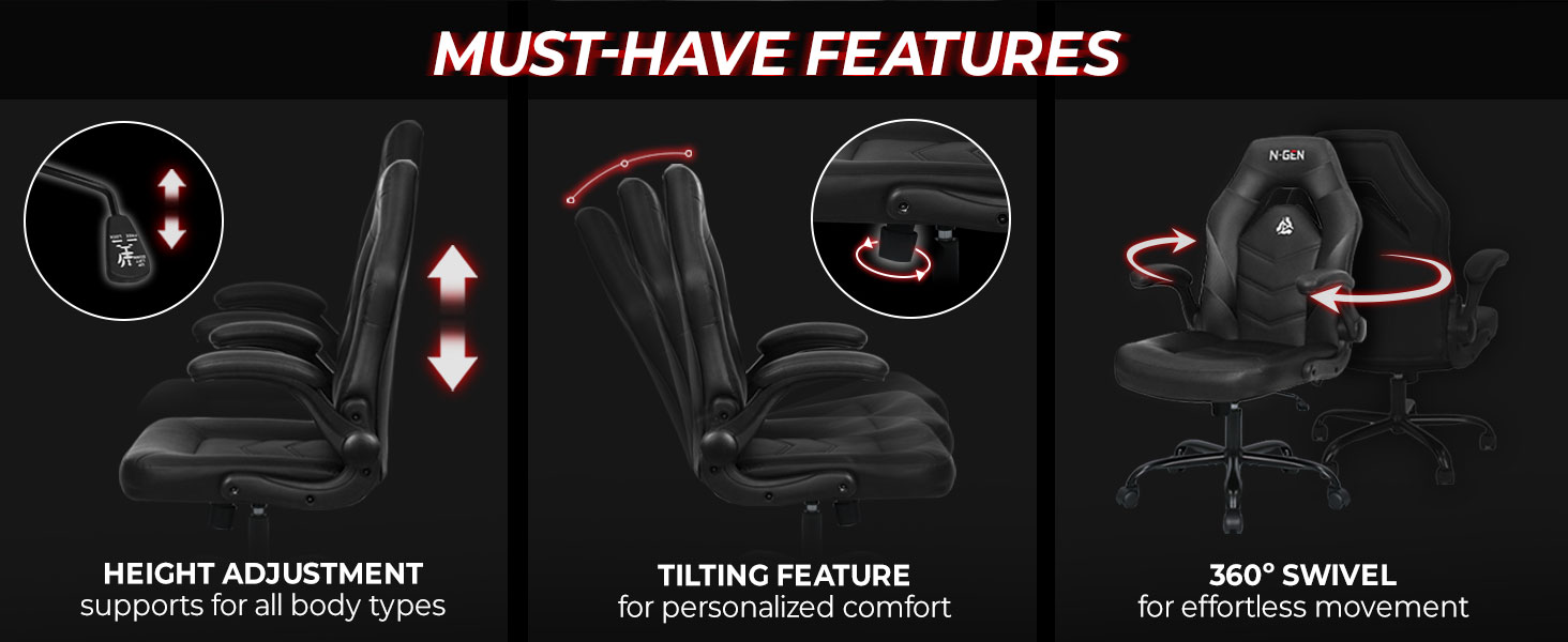 Multi-functional chair for focus and gaming modes