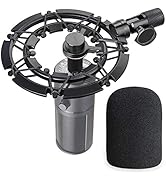 Razer Seiren X Shock Mount and Pop Filter Matching Mic Boom Arm Stand, Compatible for Razer Seire...