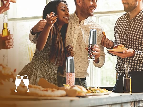 electric salt and pepper grinder set rechargeable electric pepper mill