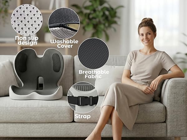 seat cushion with lumbar support back support cushion