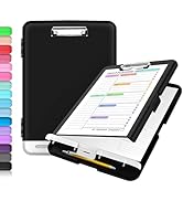 Sooez Clipboard with Storage, High Capacity Nursing Clip Board 8.5 x 11 with Pen Holder &amp; Low Pro...