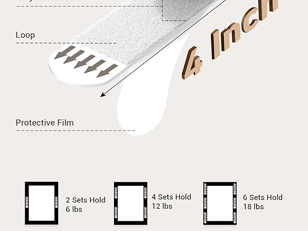 MERDTTES Heavy Duty Large Picture Hanging Strips