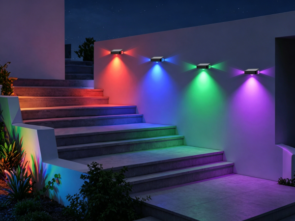 Solar Fence Lights Outdoor Waterproof