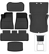 Wuatow Model 3(2024) Floor Mats, Customized for All-Weather TPE Cargo Gasket Container Accessorie...