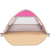 Venustas Beach Tent Sun Shelter for 3/4-5/6-7/8-10 Person, UPF 50+ UV Protection Beach Canopy, Li...