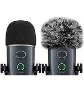 Mic Windscreen Cover Pop Filter Compatible with Blue Yeti Nano,ChromLives Furry Windscreen Cover ...