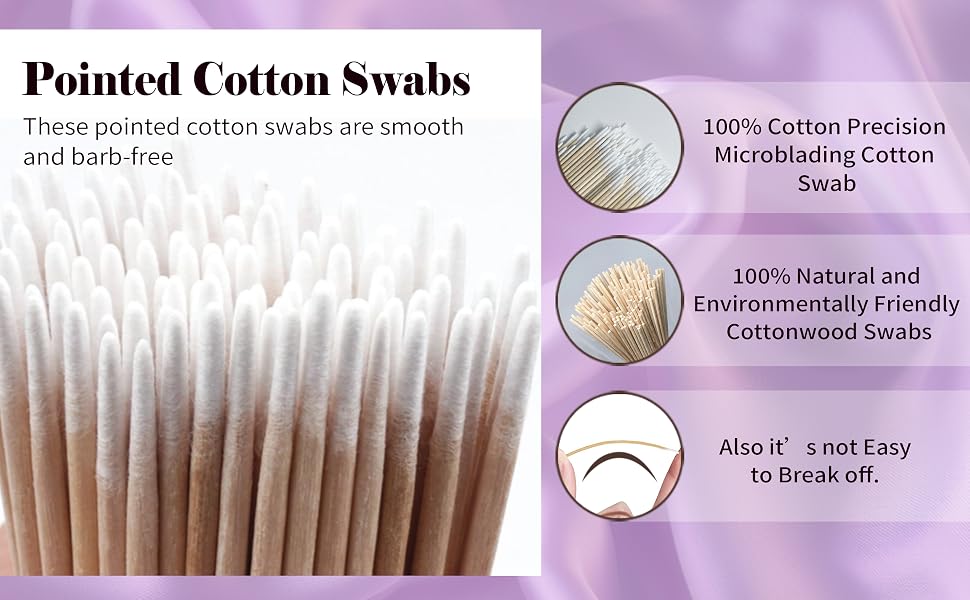 These pointed cotton swabs are smooth and barb-free