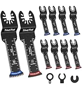 Trivd Frol 10PCS Extra Long Oscillating Saw Blades, Curved Edge Bi-Metal and Japanese Teeth Multi...
