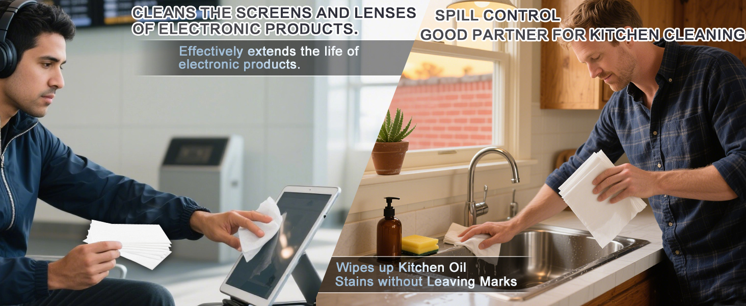 Spill Control Cleans the screens and lenses of electronic products