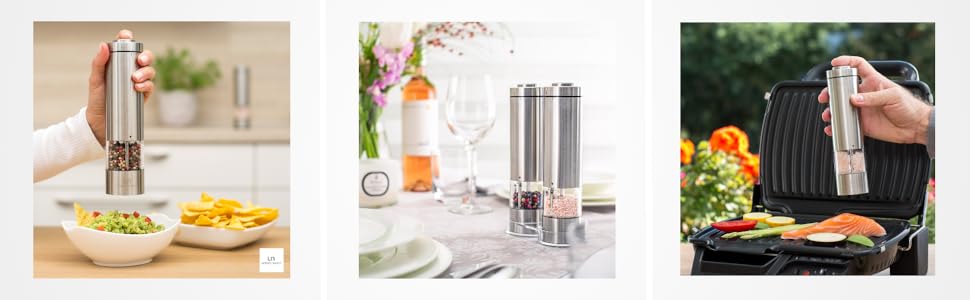 battery operated salt and pepper grinders