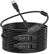 LDKCOK 100FT Active USB Extension Cable 2.0 Male to Female with A Extension chipset Signal Booste...