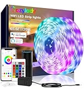 Cozylady 65.6ft Smart Led Strip Lights for Bedroom, Work with Alexa,5050 RGB Color Changing Music...
