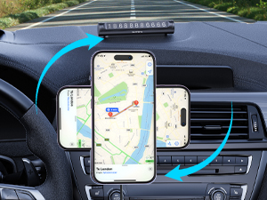 the car dashboard with gps in the car