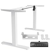 HUANUO Standing Desk Frame with 220lbs Powerful Brushless Motor, Thick T-Shaped Adjustable Desk L...