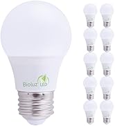 Bioluz LED Light Bulbs A15 Soft White 3000K Dimmable A15 60 Watt LED Light Bulbs (Uses 8 Watts) 1...
