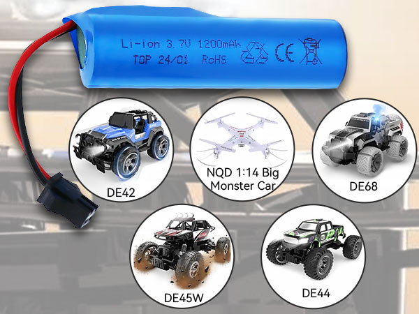 3.7V Li-ion Battery 1200mAh 600 450 A+ (2)