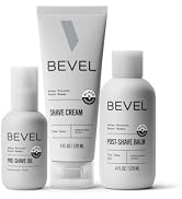 Bevel Shaving Kit for Men - Includes Pre Shave Oil, Shaving Cream, and After Shave Balm, Helps Re...