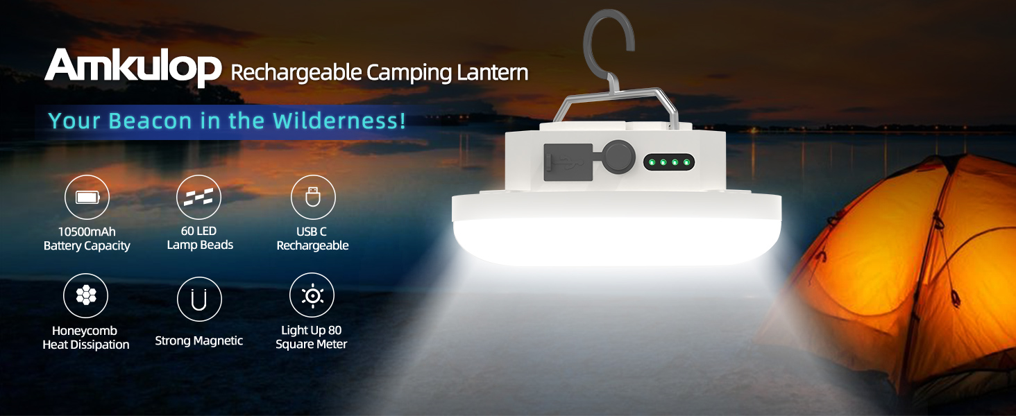 Rechargeable Camping Tent Light