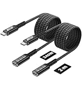 JBTOP USB C Extension Cable 6.6FT 2pack,[40Gbps/240W/8K] USB C 4.0 Extender, Fast Charging &amp; Tran...