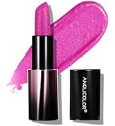 Anglicolor Metallic Pink Lipstick For Subtle 3D Shimmer Effect,Glitter Lipstick,Light Soft Cream ...