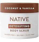 Native Coconut &amp; Vanilla Exfoliating Body Scrub for Women &amp; Men, 1 Wash to Soft, Smooth Skin, Gen...
