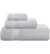 Belizzi Home Ultra Soft 3 Pack Cotton Towel Set, Contains a Bath Towel 28x55 inch, a Hand Towel 1...