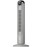 Antarctic Star 36 Inch Tower Fan, Bladeless Oscillating Fan with Remote, 6 Speeds &amp; 4 Modes, LED ...