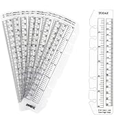 10 Pack Clear Ruler Bookmark Plastic Binder Divider A6 Straight Ruler Page Markers Today Planner ...