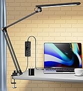 Space Saving LED Desk Lamps,Touch Adjustment 10 Color Temperatures &amp;10 Brightness Eye-Caring Mode...