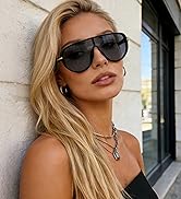 Colrea Oversized Aviator Sunglasses for Women Men Retro Big Round Aviators Trendy 70s Vintage Shi...