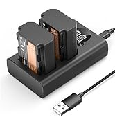 K&amp;F CONCEPT 2600mAh NP-FZ100 Battery and Charger Set, Compatible with A7iii Battery A7 III, A7iv,...