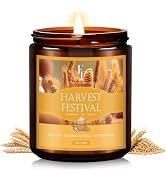 Fall Candle, Harvest Festival Scented Candles for Home, Natural Soy Autumn Candle Aromatherapy Ca...