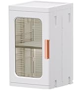 CXCJAI Mini Storage Cabinet with Doors and Shelves Countertop Cabinet Bathroom Storage Kitchen Ca...