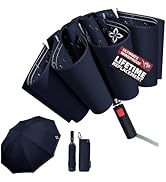 LILAC Large Travel Inverted Umbrella, 54 Inch 10 Ribs Windproof for Rain &amp; Sun, Reverse Automatic...