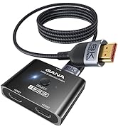 GANA HDMI 2.1 Switch, Ultra HD 8K Bi-Directional HDMI Splitter Switcher Support 4K@120Hz, 8K@60Hz...