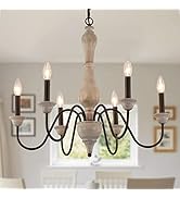 MEIXISUE French Country Chandelier,Farmhouse Vintage Antique Chandelier Pendant Light Fixtures fo...