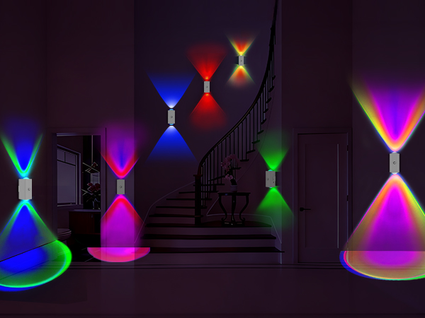 easuntec rgb night light rechargeable motion sensor color changing night light white A+mb 002