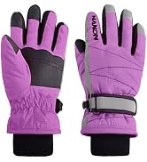 Azarxis Kids Children Ski Gloves Winter Snow Gloves Waterproof Winter Warm Glove for Snowboarding...