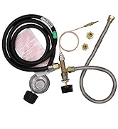 METER STAR Propane Fire Pit/Fireplace Parts Gas Control Valve System Regulator Valve with Hose