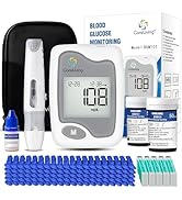 CareLiving BGM101 Blood Glucose Monitor Kit, 100 Test Strips, 100 Lancets, 1 Blood Glucose Meter,...