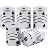 Saiper Flexible Couplings 5mm to 5mm (5pcs) Aluminum Alloy Joint Connector Compatible with NEMA 1...