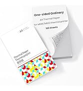 A4 Thermal paper - Multipurpose Printing Paper Compatible for Phomemo M08F and Brother PJ762 PJ76...